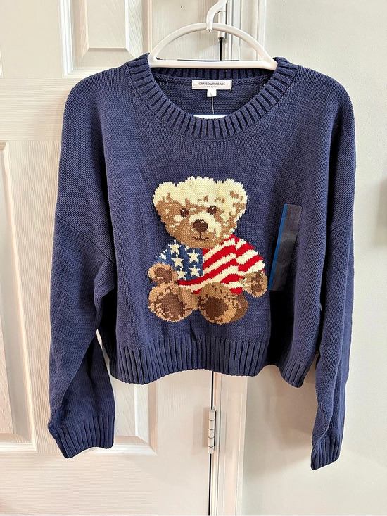Grayson Threads Sweaters - Grayson Threads Teddy Bear Flag Sweater